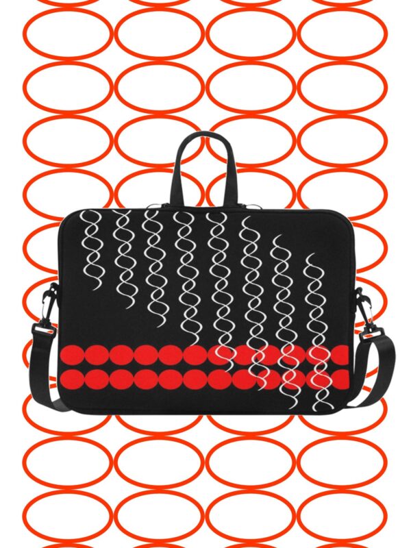 mod black squiggly laptop sleeve