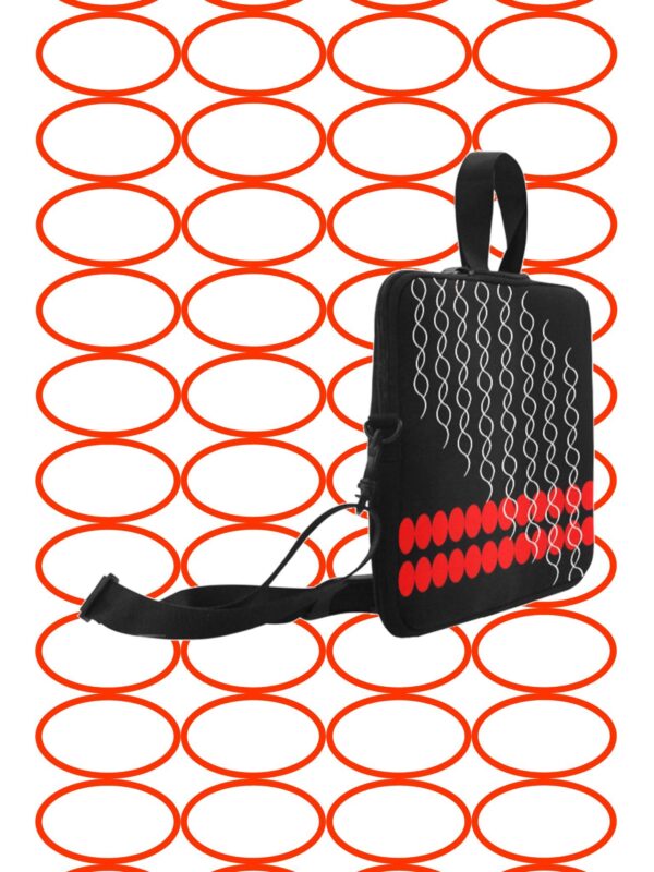 mod black squiggly laptop sleeve - Image 2