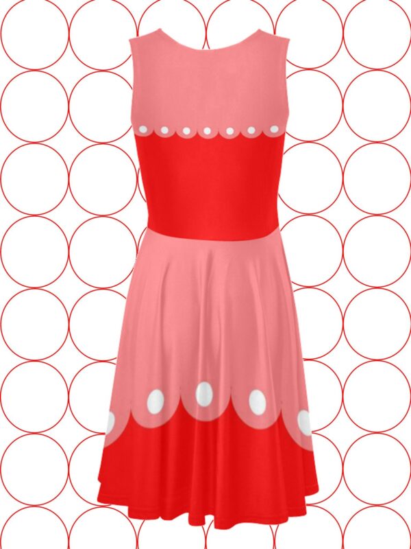 mod red polka dot fit and flare dress . original design - Image 2