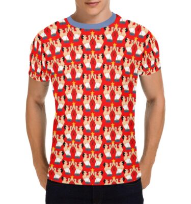 freddie mercury all over print tee . original illustration