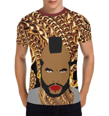 mr. t all over print tee . original illustration