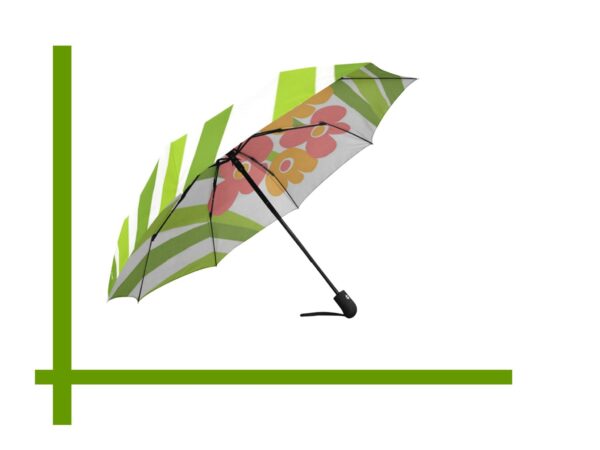 mod pop flowers and stems automatic umbrella . original design - Image 3