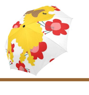 poodle automatic umbrella . original illustration