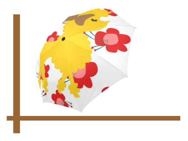 poodle automatic umbrella . original illustration