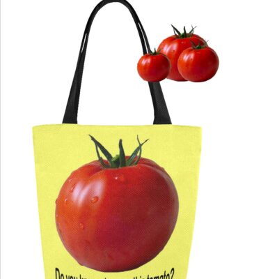 yummy tomato farmers market canvas tote bag