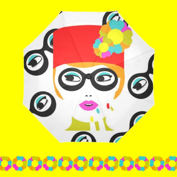 mod pop polly automatic umbrella . original illustration - Image 2