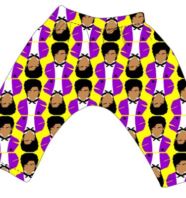 purple pop star harem pants . original illustration