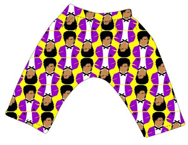 purple pop star harem pants . original illustration