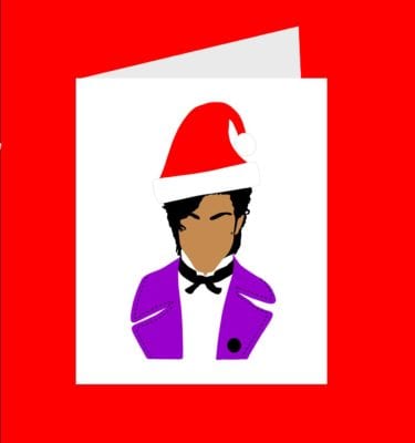 purple pop star holiday cards