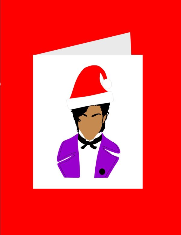purple pop star holiday cards