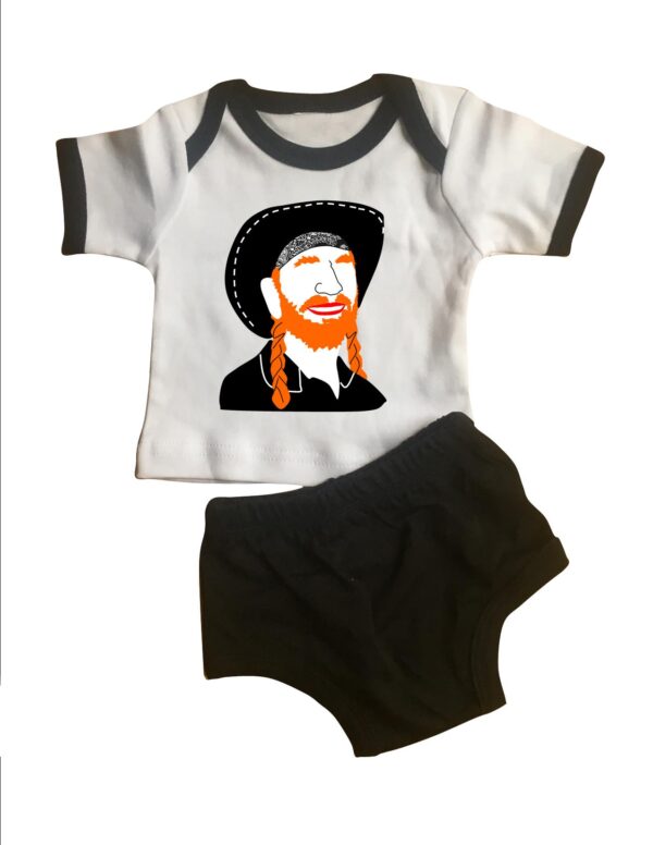 WILLIE lap tee and diaper cover set .  original illustration