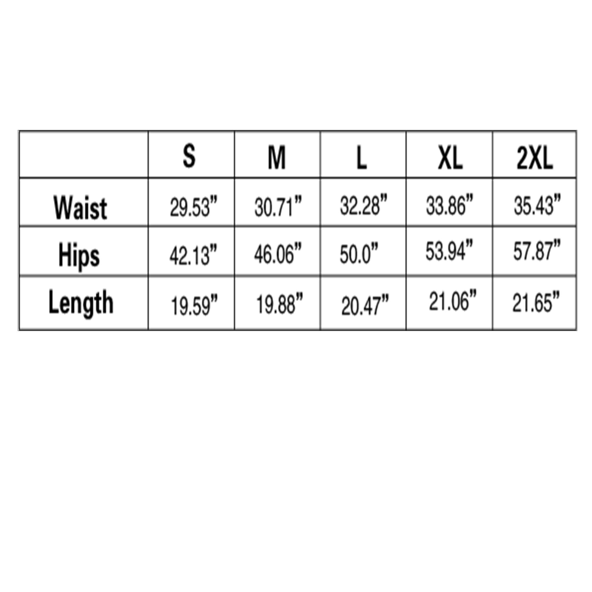 Swim Trunk Size Chart