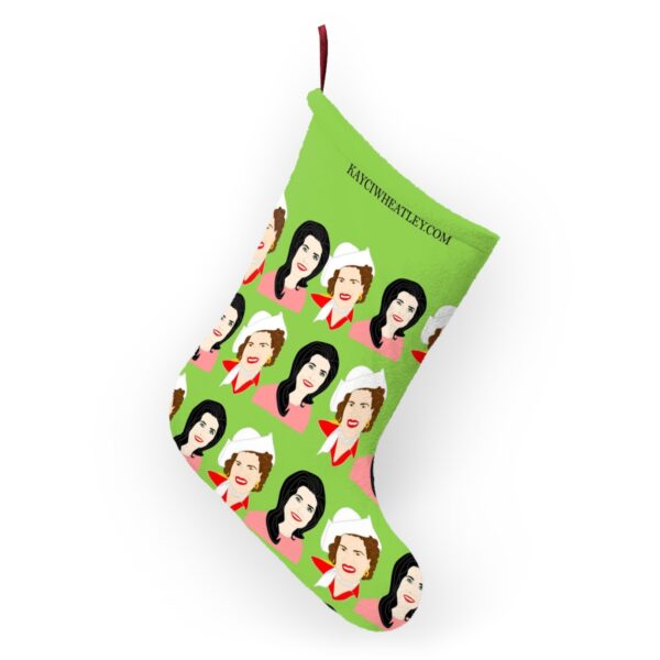 PATSY CLINE and LORETTA LYNN CUSTOM CHRISTMAS STOCKING - original illustration - Image 2