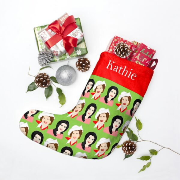 PATSY CLINE and LORETTA LYNN CUSTOM CHRISTMAS STOCKING - original illustration