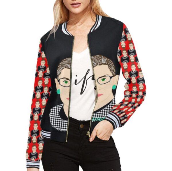 ruth bader gingsberg bomber jacket . original illustration