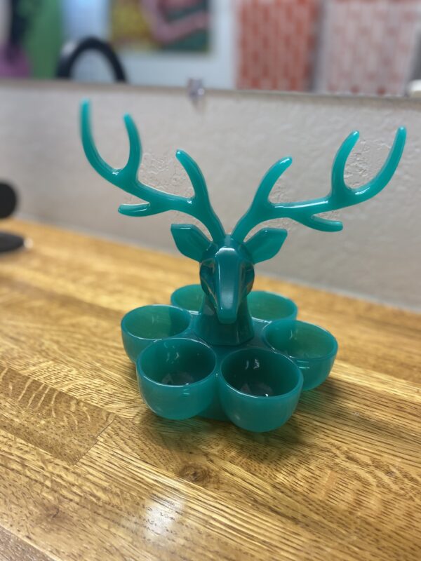 PINK RESIN DEER JEWELRY HOLDER - Image 3