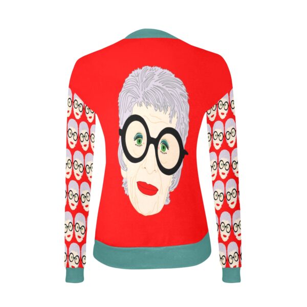 IRIS APFEL V-NECK SWEATER . original illustration - Image 4