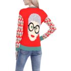 IRIS APFEL V-NECK SWEATER . original illustration - Image 2