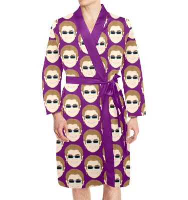 men's silky sexy robe