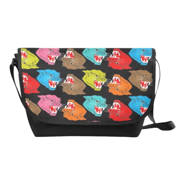 panthers? leopards? i dunno! i just drew them! messenger Bag . original illustration
