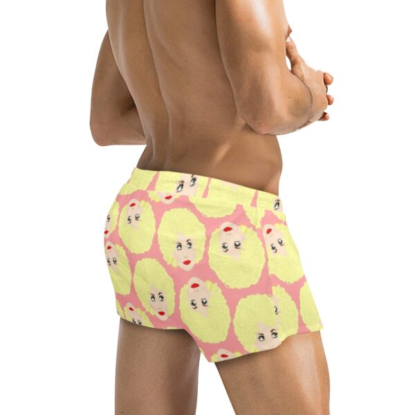 DOLLY PARTON shorty short foxy swim trunks . original illustration . sizes up to a 5X!! - Image 3
