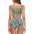 retro musrooms TWO-piece swimsuit . original illustration - Image 2