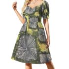 40's graphic fabric vintage inspired dress