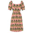 mcm floral vintage inspired dress . original illustration - Image 4