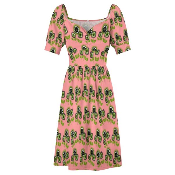 mcm floral vintage inspired dress . original illustration - Image 3