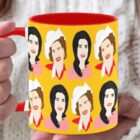 loretta lynn and patsy cline mug . original illustration