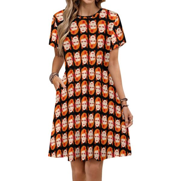 DAVID BOWIE cool comfy summer knit dress . original illustration
