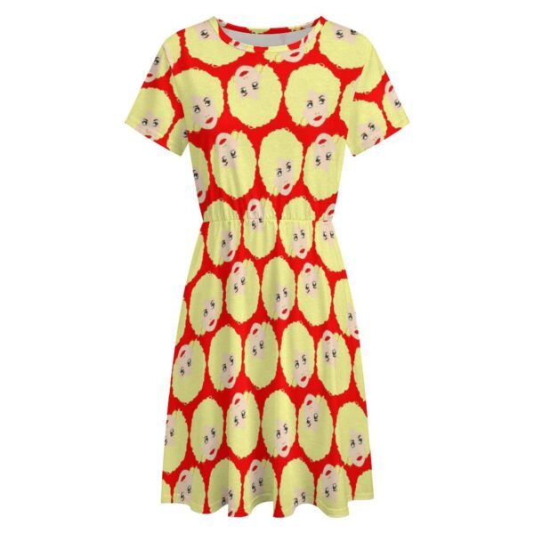 DOLLY PARTON cool comfy summer knit dress . original illustration - Image 3