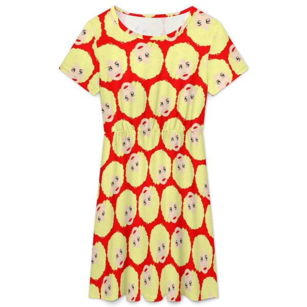 DOLLY PARTON cool comfy summer knit dress . original illustration - Image 4