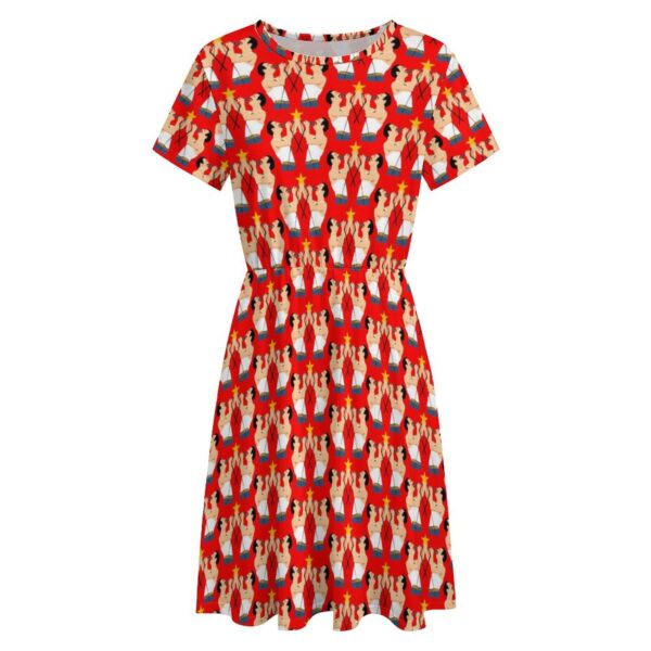 FREDDIE MERCURY QUEEN cool comfy summer knit dress . original illustration - Image 4