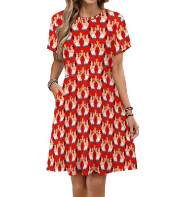FREDDIE MERCURY QUEEN cool comfy summer knit dress . original illustration