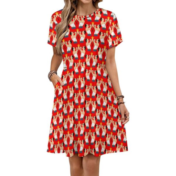 FREDDIE MERCURY QUEEN cool comfy summer knit dress . original illustration