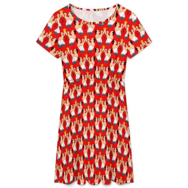 FREDDIE MERCURY QUEEN cool comfy summer knit dress . original illustration - Image 3
