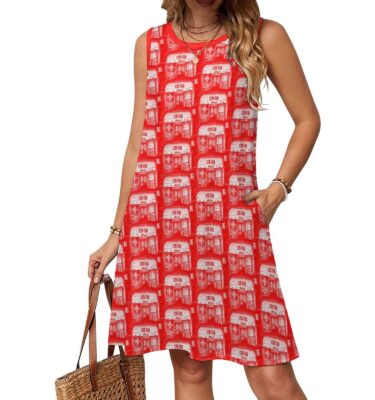 CBGB cool comfy sleeveless summer knit dress . original design