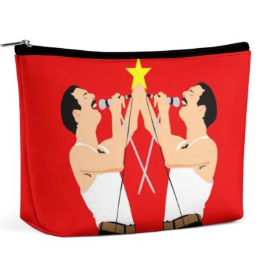 freddie mercury makeup bag . original illustration