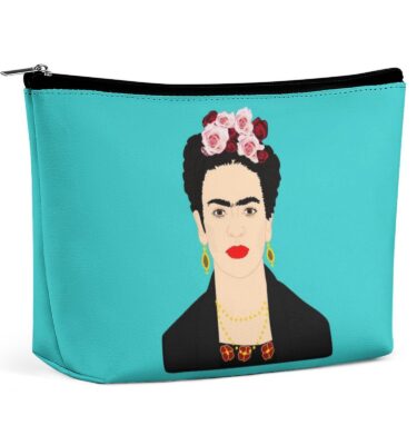 frida kahlo makeup bag . original illustration