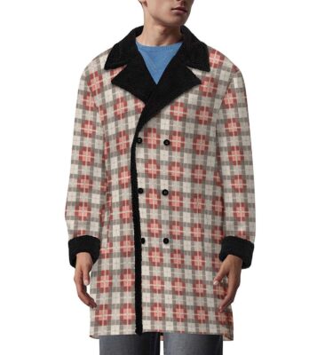 vintage wallpaper design double breasted COAT . original design . sizes up to a 6X!!